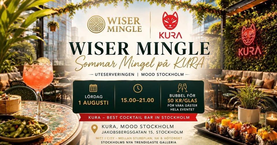 WISER MINGLE @ KURA i MOOD Galleria 1 augusti 2026
